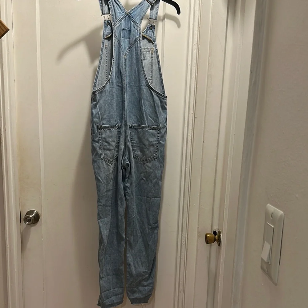 American Eagle Outfitters Blue Denim Jumpsuit Casual Style - Preloved